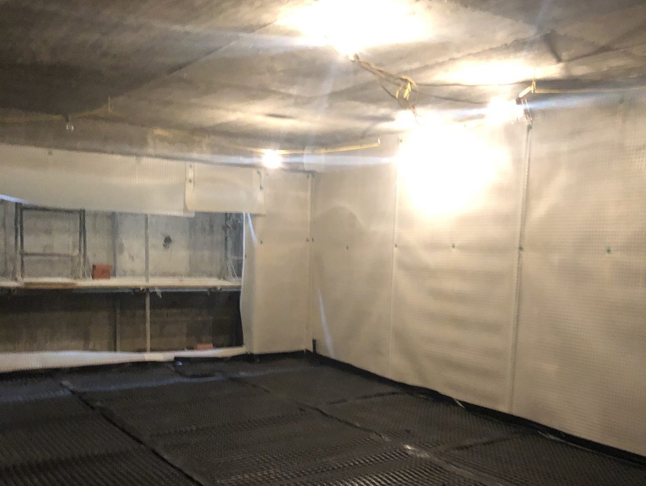 Undercroft waterproofing using a basement membrane system