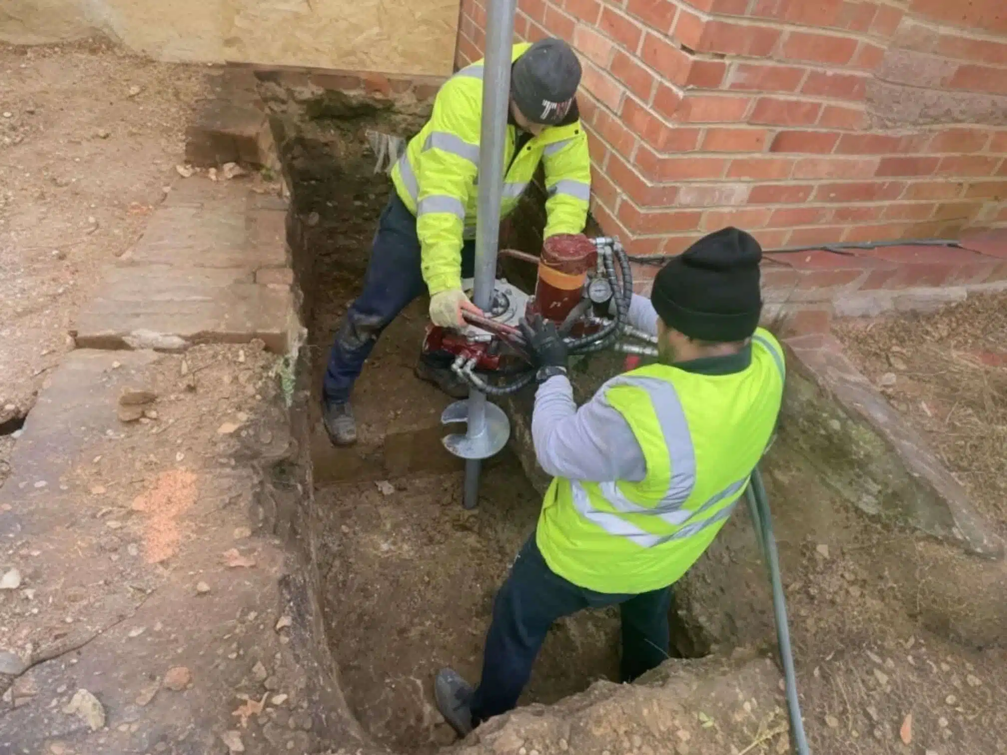 Screw Piles technique for Two New Builds Structural Repairs' Screw Pile Triumph
