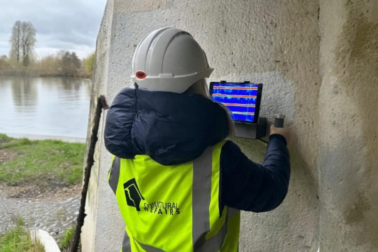 Concrete scanning services by Structural Repairs using GPR and ultrasound technology to detect concrete deterioration and spalling