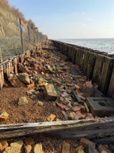 Coastal defenses and Bawdsey Manor have been damaged by coastal erosion