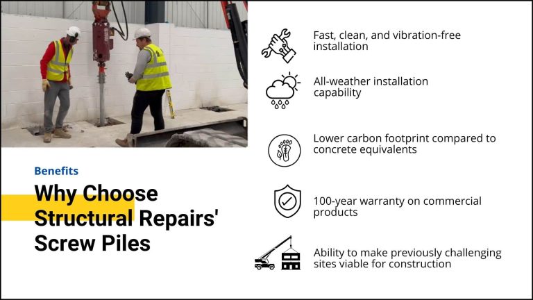 Revolutionising Foundations: Structural Repairs' Screw Pile Triumph in Challenging Terrain Revolutionising Foundations: Structural Repairs' Screw Pile Triumph in Challenging Terrain