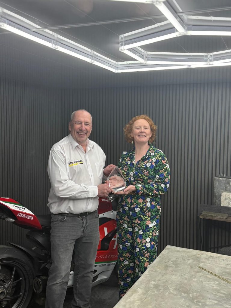 Structural Repairs Wins UK Concrete Show 2025 Award for Fortress Re:Grid – A CFRP Breakthrough in RAAC Repair and Reinforcement regrid award