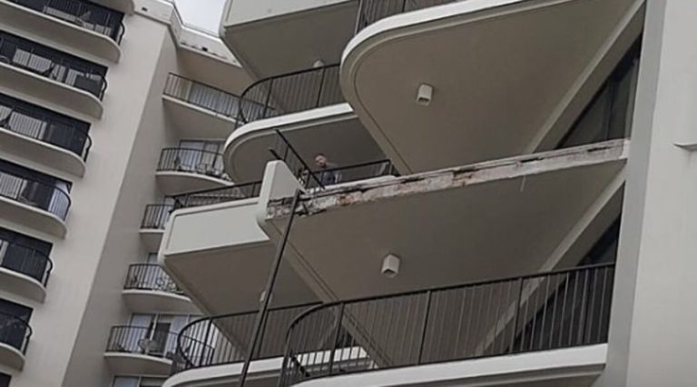 Reasons Not To Lean On Your Hotel Balcony Railing.