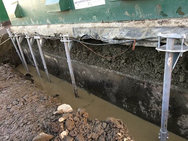 Completed inderpinning with Screw Piling means minimal disruption