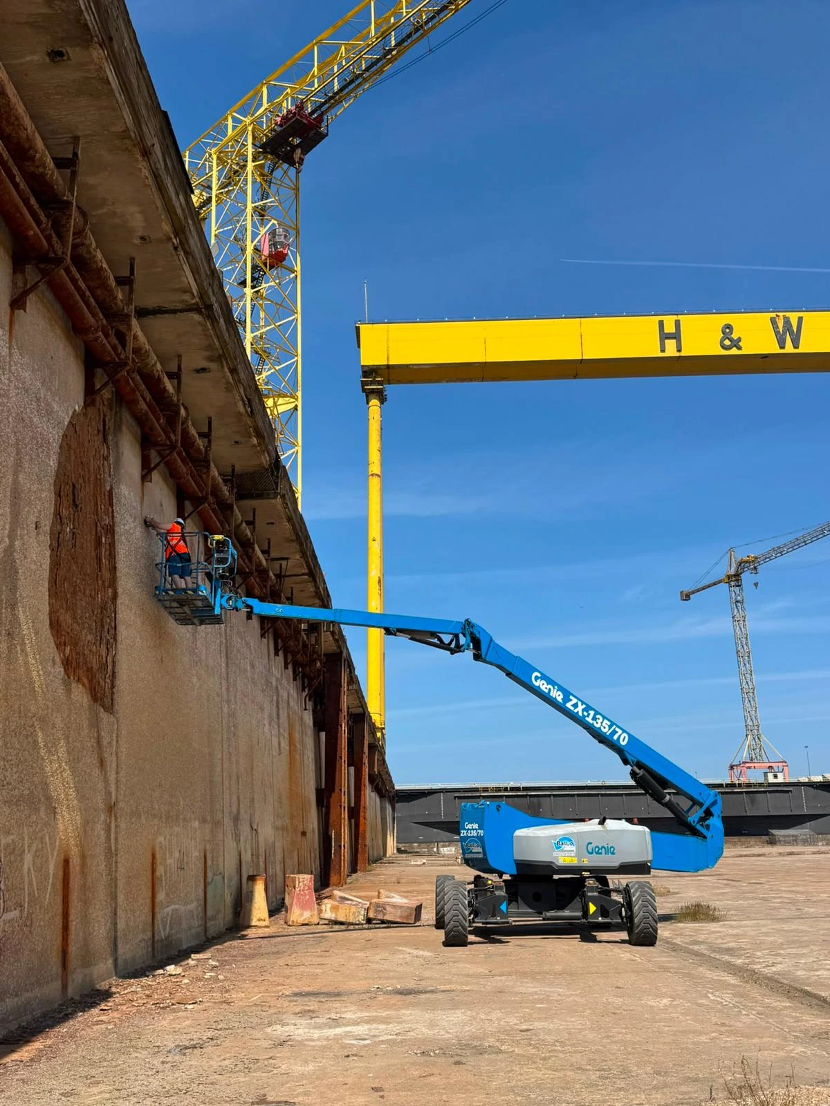 Structural Repairs completing nondestructive scanning at Harland & Wolff shipyards in Belfast
