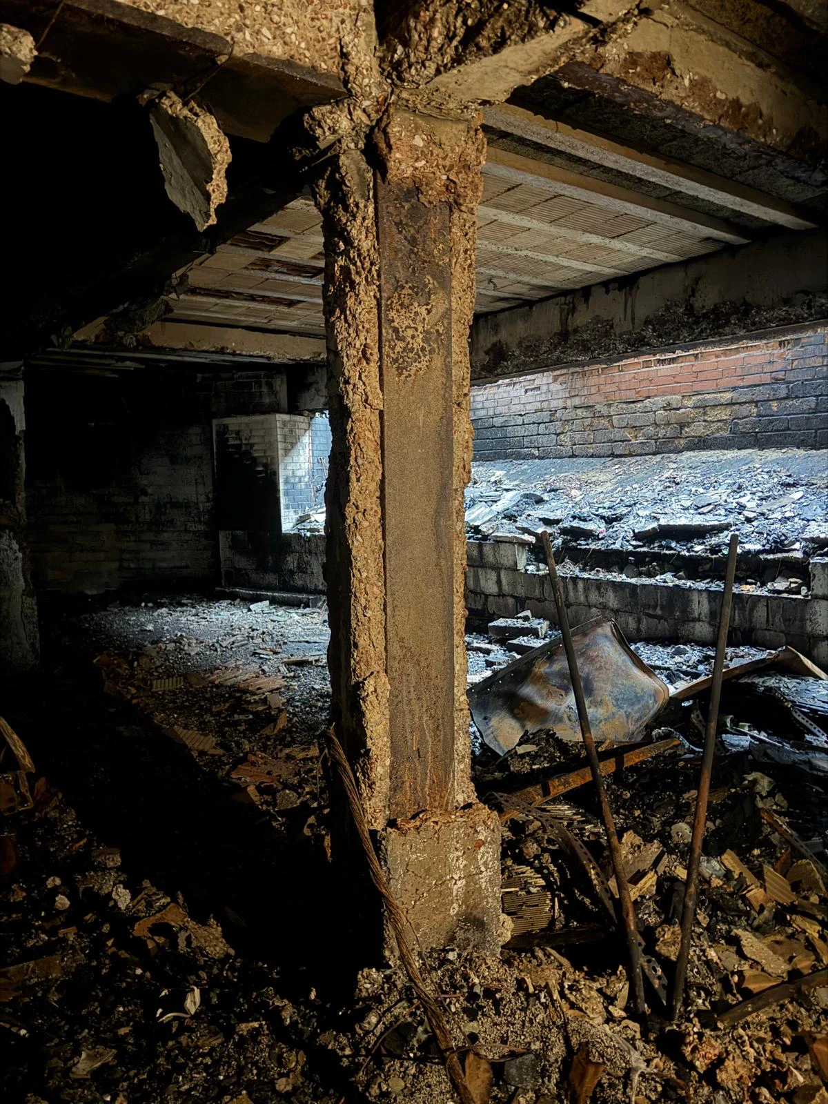 Folkestone Grand Burstin Hotel - Concrete delamination caused by fire